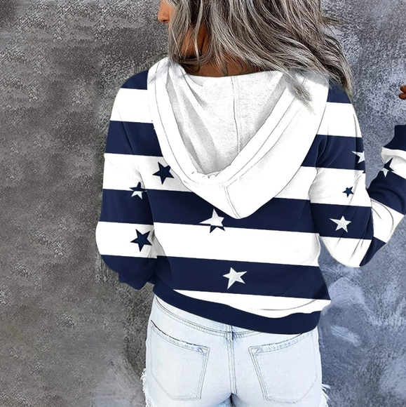 Stars and Stripes Lightweight Hoodie - Picture 2 of 5